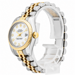 Rolex Datejust 26MM 179173 Two Tone White Diamond Dial Watch